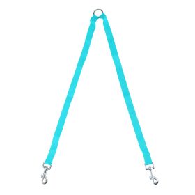 Double Dogs Leash Two Dogs Leash No-Tangle Dual Dogs Lead Metal Coupler Dog Walking Training Leash Pet Leashes for 2 Dogs (Option: Blue)