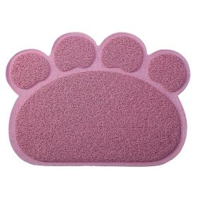Dog Cat Bowl Mat Pet Food Water Feeding Mat Non-slip Pet Dish Tray Mat Paw Clean Placemat (Option: Paw_Pink)