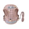 Pet Mesh Harness Dog Leash Set Reflective Chest Strap Adjustable Puppy Vest For Puppies Breeds Dogs Cats Walking Outdoor