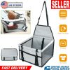 Dog Booster Car Seat Foldable Dog Booster Seat Pet Travel Carrier w/ Clip-on Safety Leash Zipper Storage Pocket for Small Medium Pets Up to 20Lbs